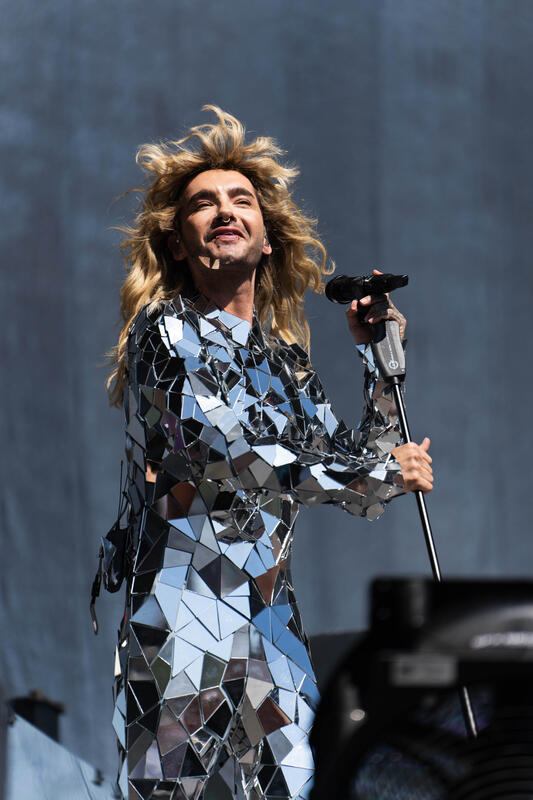 Bill Kaulitz, Tokio Hotel beim Superbloom Festival 2024, am 7. September 2024 in München, Deutschland. Das Festival findet jährlich in München statt und es treten einige Weltstars auf, aber auch kleine indie Künstler*innen. -- Bill Kaulitz, Tokio Hotel, at the Superbloom Festival 2024, on September 7, 2024 in Munich, Germany. The festival takes place annually in Munich and features some world stars as well as small indie artists.