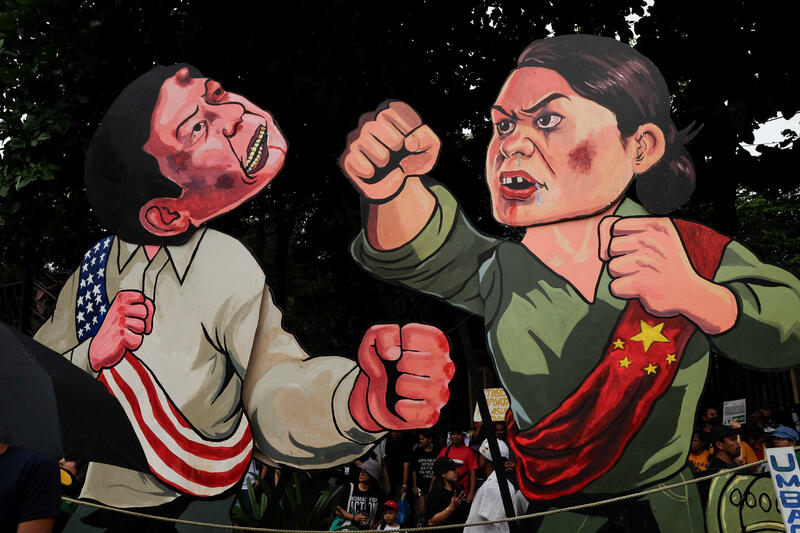 Filipino progressive groups gather on Commonwealth Avenue, Quezon City, Philippines, on July 22, 2024, to protest the failed promises of President Ferdinand Marcos Jr. during his third State of the Nation Address.