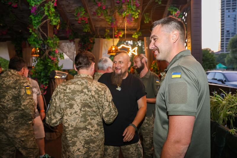 Konzert von zwei Gruppen der Cultural Forces bei einem Event im Bartolomeo am Yachthafen von Dnipro am 5. September 2025.     Concert by two Cultural Forces groups at an event in Bartolomeo at the Dnipro marina on September 5, 2025.