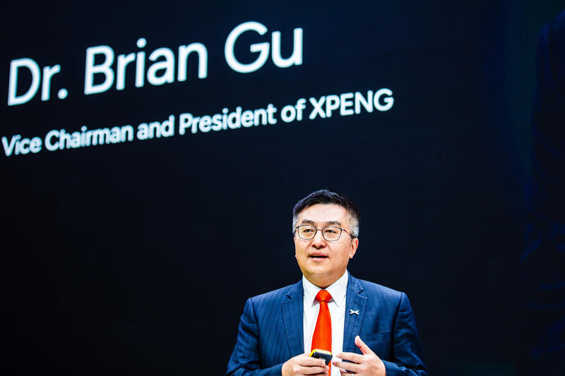 Brian Gu Hongdi, vice chairman, bei der Pressekonferenz von Guangzhou Xiaopeng Motors Technology Co., Ltd. - XPeng Motors am Media Day der IAA Mobility am 08.09.2025 in München.   --    Brian Gu Hongdi, vice chairman, at the press conference of Guangzhou Xiaopeng Motors Technology Co., Ltd. - XPeng Motors on the Media Day of the IAA Mobility on Septmber 08, 2025 in Munich, Germany.