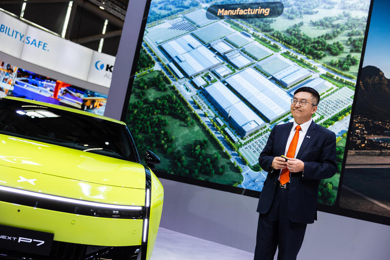 Brian Gu Hongdi, vice chairman, bei der Pressekonferenz von Guangzhou Xiaopeng Motors Technology Co., Ltd. - XPeng Motors am Media Day der IAA Mobility am 08.09.2025 in München.   --    Brian Gu Hongdi, vice chairman, at the press conference of Guangzhou Xiaopeng Motors Technology Co., Ltd. - XPeng Motors on the Media Day of the IAA Mobility on Septmber 08, 2025 in Munich, Germany.