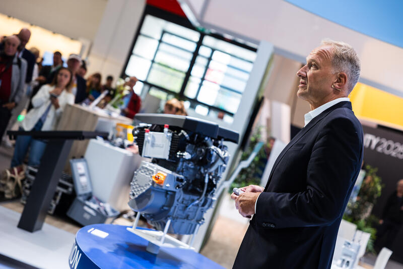 Arnd Franz, Chairman & CEO, bei der Pressekonferenz von Mahle GmbH am Media Day der IAA Mobility am 08.09.2025 in München.   --    Arnd Franz, Chairman & CEO, at the press conference of Mahle on the Media Day of the IAA Mobility on Septmber 08, 2025 in Munich, Germany.