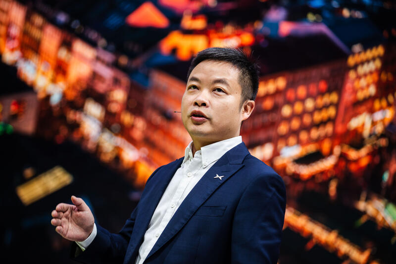 He Xiaopeng, chairman, bei der Pressekonferenz von Guangzhou Xiaopeng Motors Technology Co., Ltd. - XPeng Motors am Media Day der IAA Mobility am 08.09.2025 in München.   --    He Xiaopeng, chairman, at the press conference of Guangzhou Xiaopeng Motors Technology Co., Ltd. - XPeng Motors on the Media Day of the IAA Mobility on Septmber 08, 2025 in Munich, Germany.