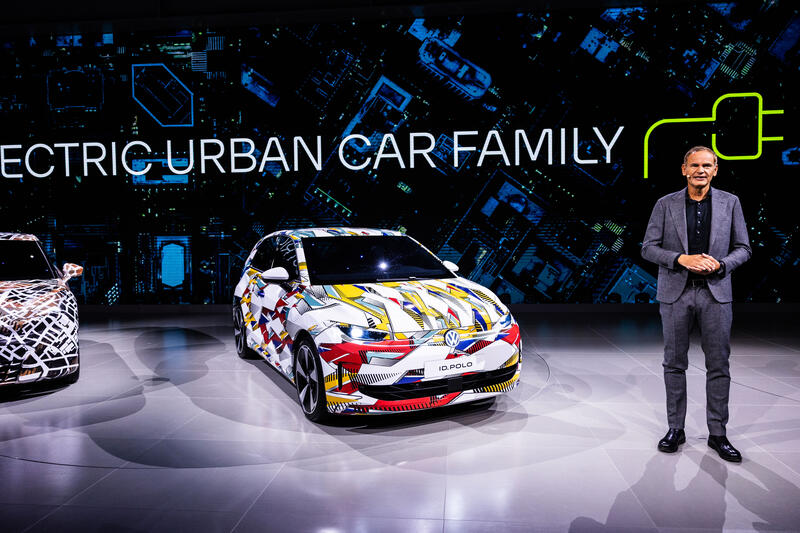 Vorstandsvorsitzender Oliver Blume bei der Pressekonferenz von Volkswagen Gruppe am Media Day der IAA Mobility am 08.09.2025 in München.   --   CEO Oliver Blume at the press conference of Volkswagen Group on the Media Day of the IAA Mobility on Septmber 08, 2025 in Munich, Germany.