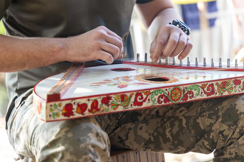 Konzert der Cultural Forces bei einem Aussenposten der 156. Brigade, fotografiert am 7. September 2025.  Concert of the Cultural Forces at an outpost of the 156. Brigade. Photographed on September 7, 2025.