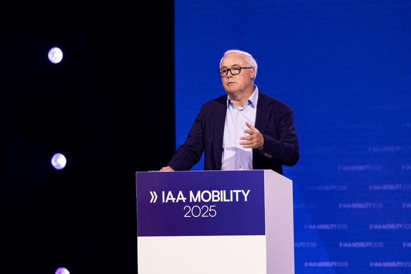 Jean-Marc Chery, CEO STMicroelectronics, bei der IAA Conference auf der IAA Mobility am 09.09.2025 in München.   --   Jean-Marc Chery, CEO STMicroelectronics, at the IAA Conference at the IAA Mobility on September 9, 2025 in Munich, Germany.