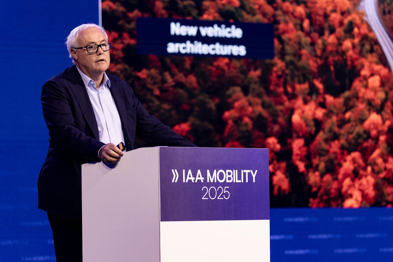 Jean-Marc Chery, CEO STMicroelectronics, bei der IAA Conference auf der IAA Mobility am 09.09.2025 in München.   --   Jean-Marc Chery, CEO STMicroelectronics, at the IAA Conference at the IAA Mobility on September 9, 2025 in Munich, Germany.