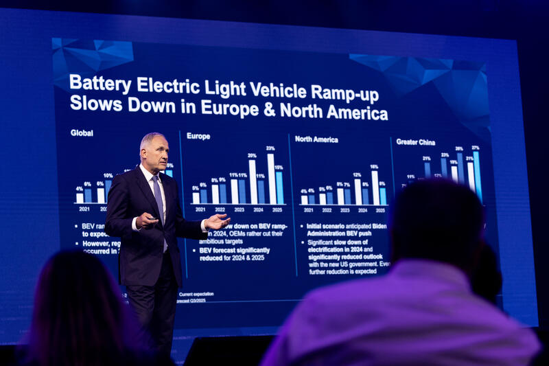 Franz Arnd, CEO Mahle, bei der IAA Conference auf der IAA Mobility am 09.09.2025 in München.   --   Mehmet Franz Arnd, CEO Mahle, at the IAA Conference at the IAA Mobility on September 9, 2025 in Munich, Germany.