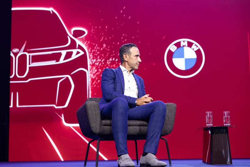 Mihiar Ayoubi, BMW, Nakul Duggal, Qualcomm, bei der IAA Conference auf der IAA Mobility am 09.09.2025 in München.   --   Mihiar Ayoubi, BMW, Nakul Duggal, Qualcomm, at the IAA Conference at the IAA Mobility on September 9, 2025 in Munich, Germany.