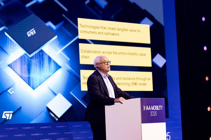 Jean-Marc Chery, CEO STMicroelectronics, bei der IAA Conference auf der IAA Mobility am 09.09.2025 in München.   --   Jean-Marc Chery, CEO STMicroelectronics, at the IAA Conference at the IAA Mobility on September 9, 2025 in Munich, Germany.