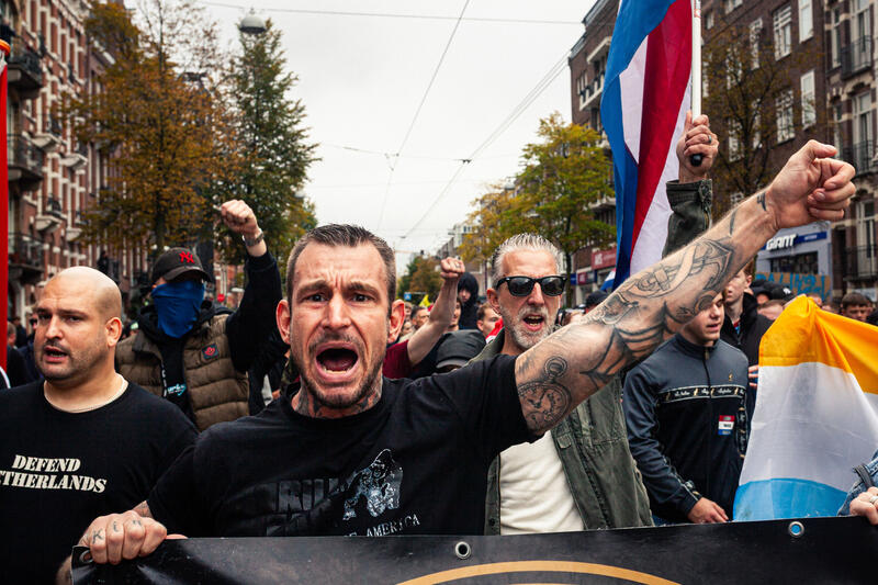 Far-right Protest in Amsterdam - by Brian Frank