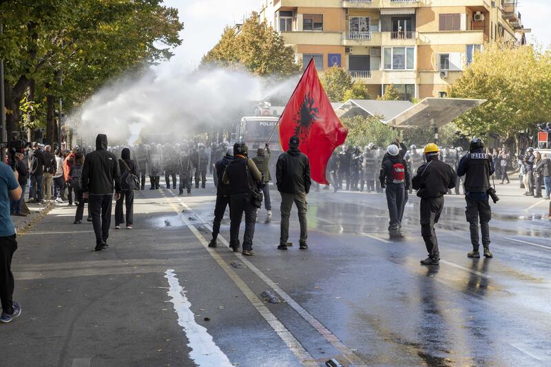 Student Uprising Continues in Tirana - by Raimond Lueppken