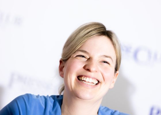 Katharina Schulze ( Bündnis 90 / Die Grünen ) bei der Vorstellung der Kampagne &quot; Bavaria Ruft &quot; für mehr Frauen in der Kommunalpolitik am 10.04.2025 im Presseclub München. -- Katharina Schulze ( Greens ) at the presentation of the campaign &quot; Bavaria Calls &quot; for more women in the local politics on April 10 2025 in the Pressclub in Munich, Germany.